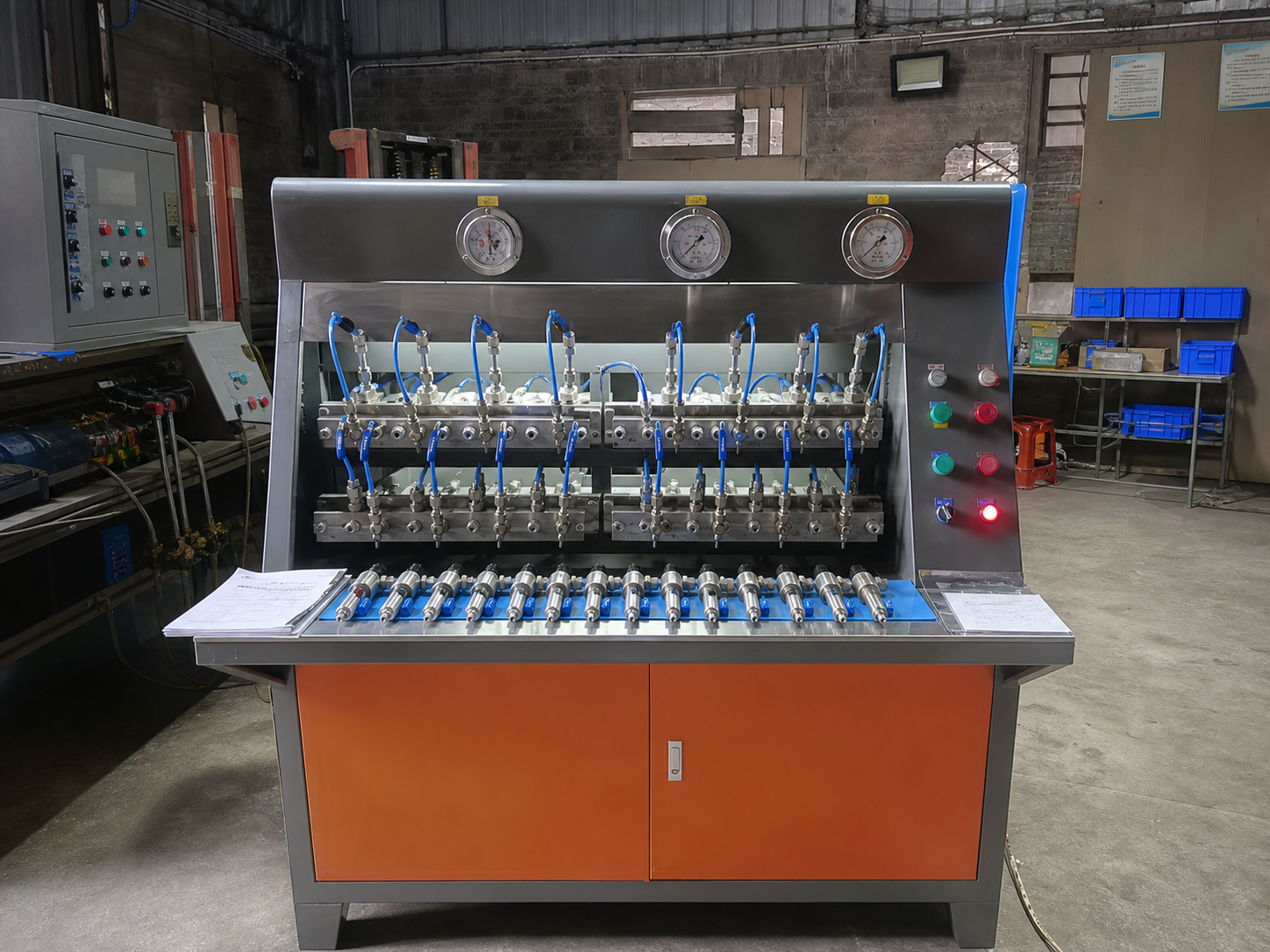 Pressure and functional testing equipment at Yueli Automation